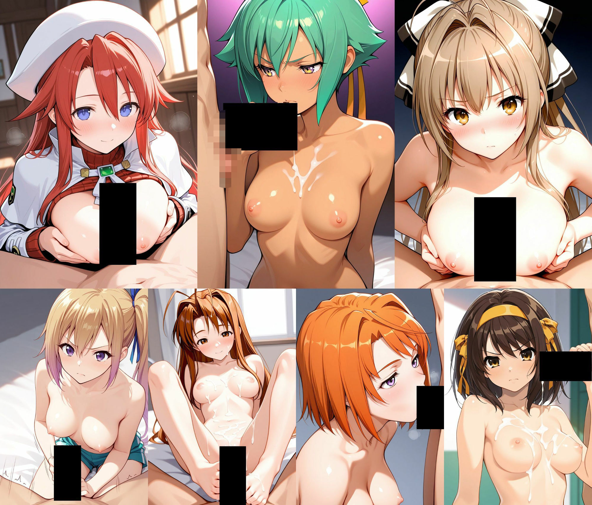 キャラセレ  ちょっと懐かしい7キャラのいろいろHなAIイラスト集 - サンプル画像 9