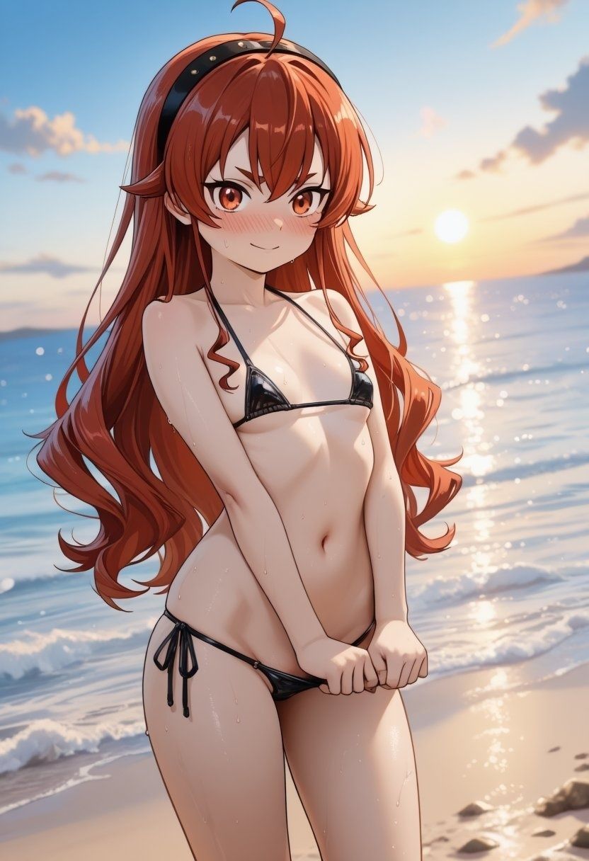 エ◯ス、ギ◯ーヌが際どい水着姿でビーチでセックスする【CG204枚】 - サンプル画像 1