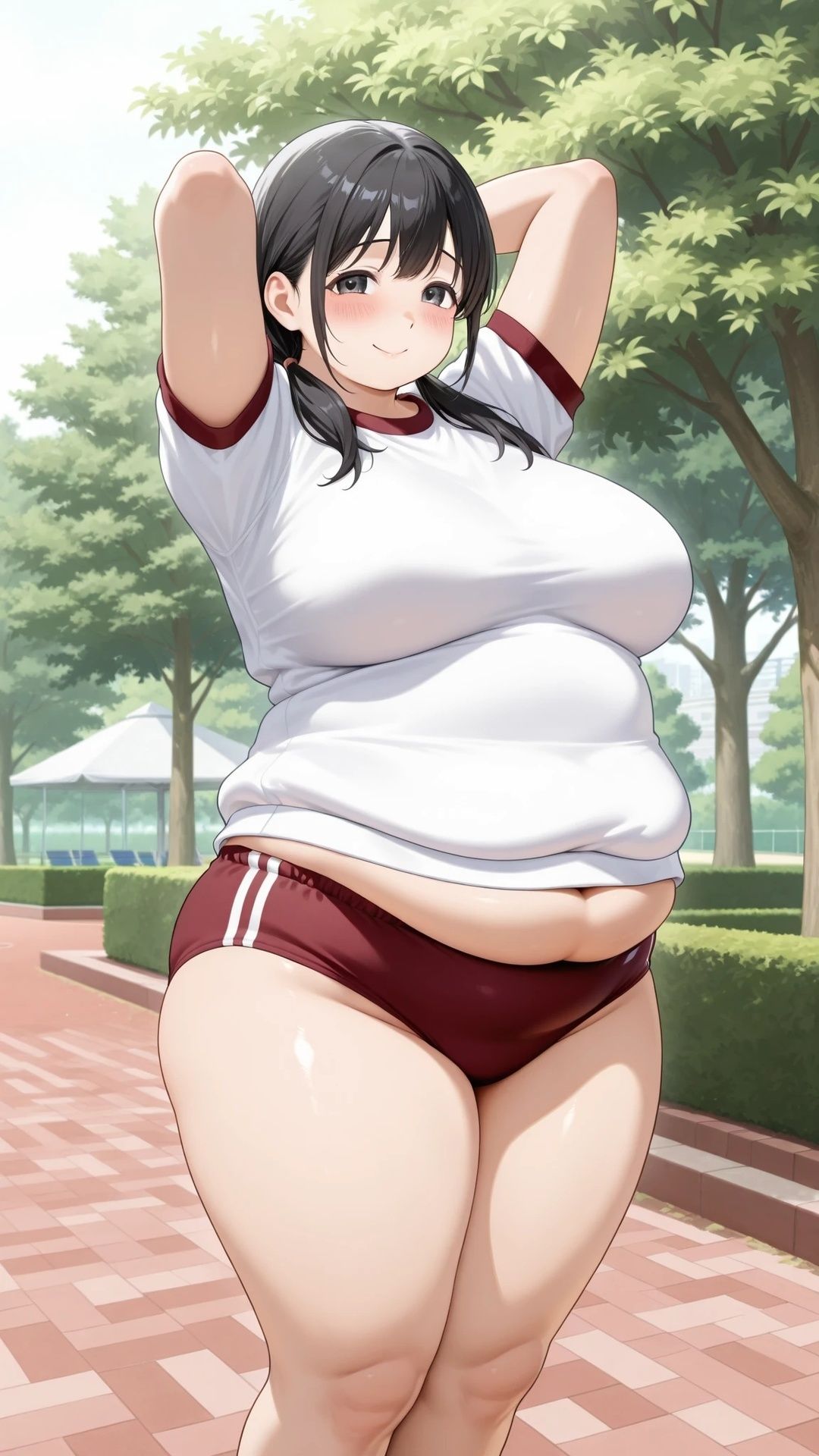 ぽっちゃりブルマ美少女と公園エッチ - サンプル画像 2