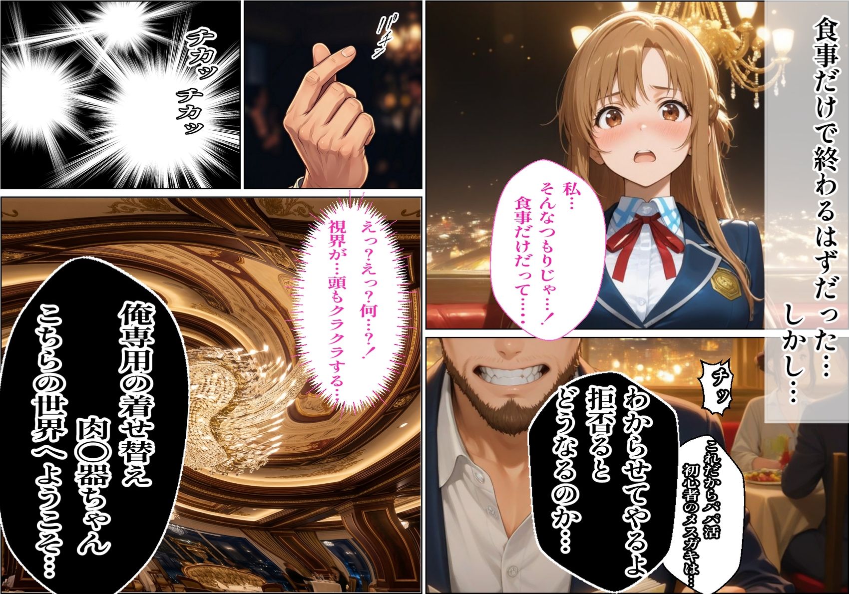 【パパ活×催〇】放課後の裏バイト-パパ活初心者の処女J〇が催〇で『パパ専用着せ替え肉便器』になっちゃった話-結城ア〇ナ- - サンプル画像 3