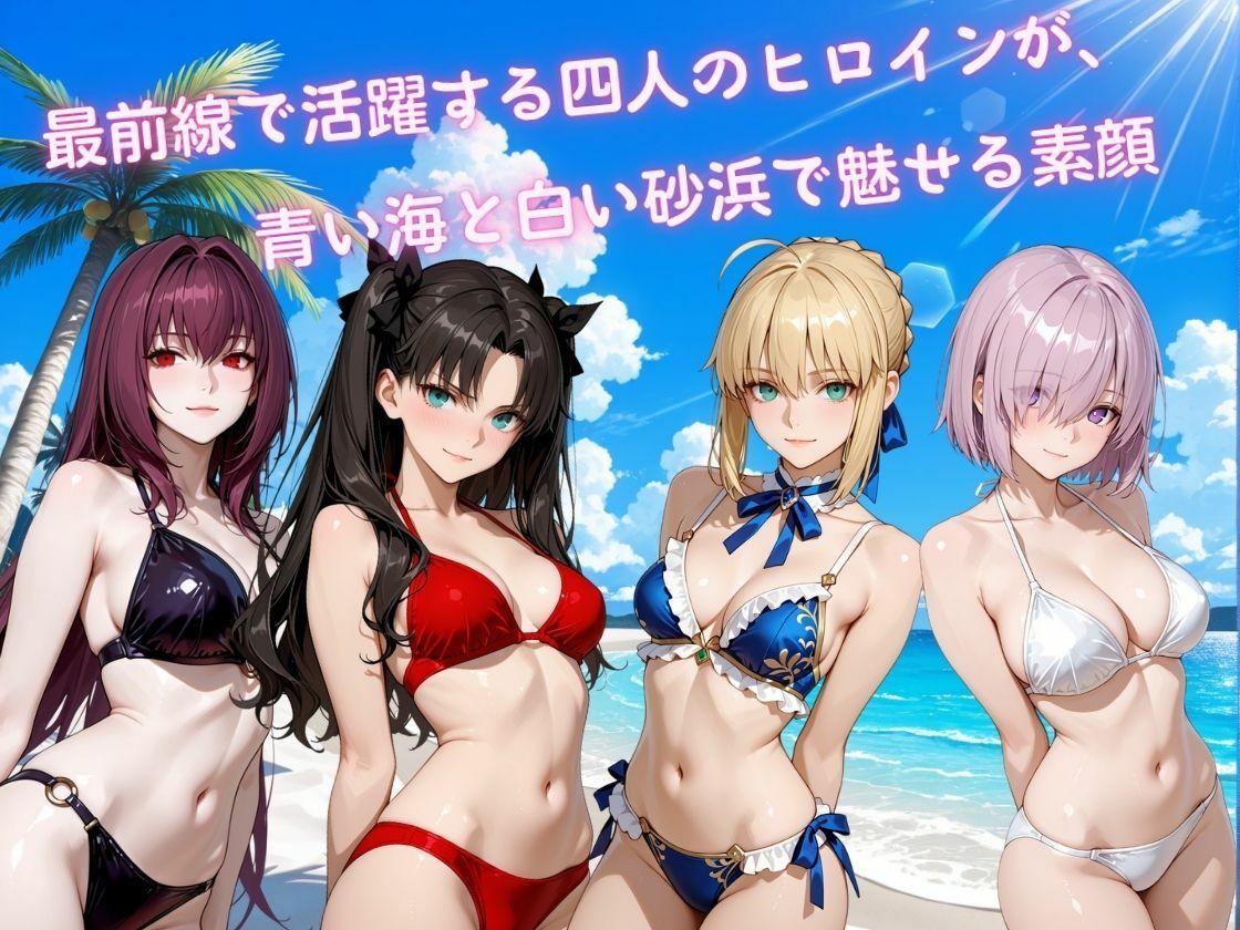 ヒロインたちの真夏休暇 ー青い海で見つけた、英雄たちの素顔ー - サンプル画像 1