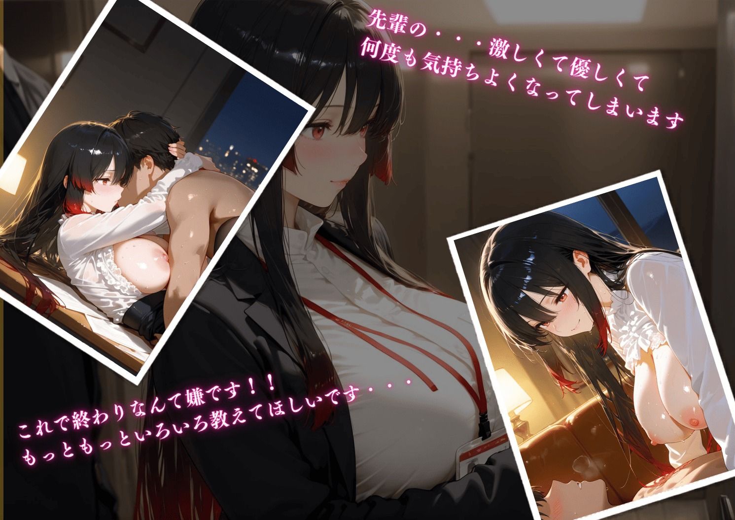 清楚な新人と夜のオフィスで中出し濃密SEXPart2 - サンプル画像 1