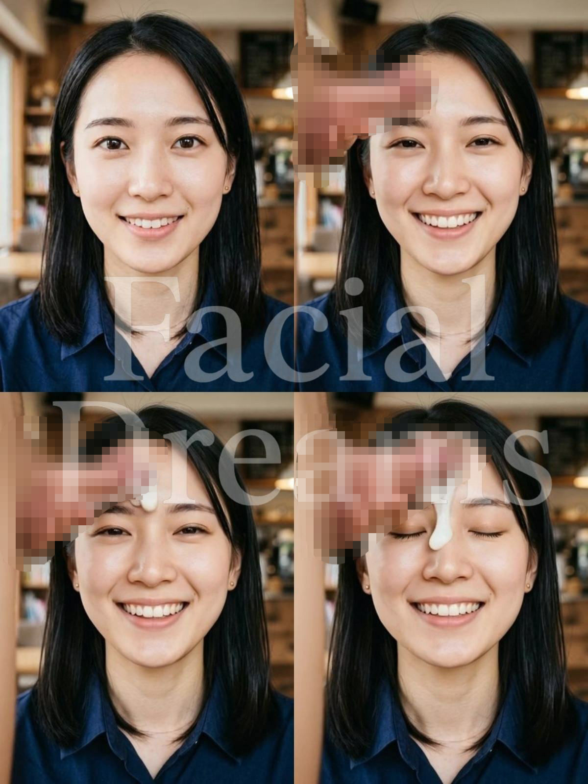 【顔射主義】Vol.2  30人分の顔射の瞬間を丁寧に描き出した写真集 - サンプル画像 1