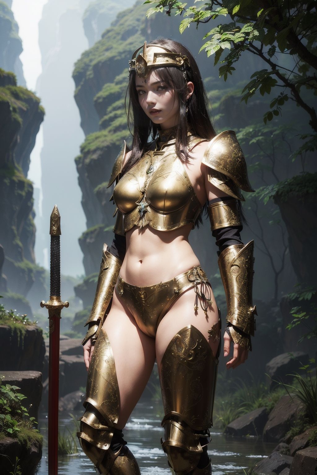 森の女戦士 - サンプル画像 1
