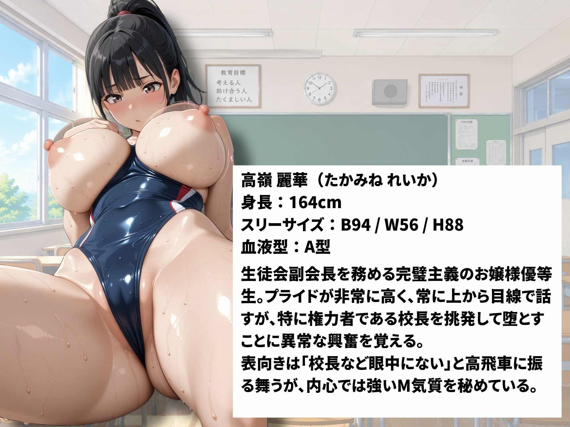 挑発する優等生JKが校長に連続絶頂される話〜高峰 麗華〜vol.8 - サンプル画像 1