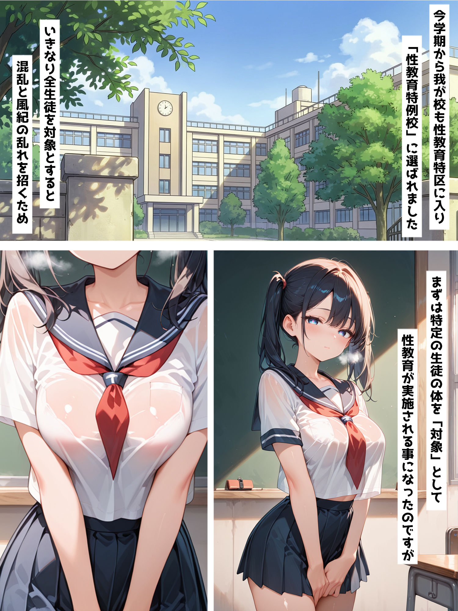 性教育学園X やりまくり！性処理当番編 vol.63【セリフ入有】 - サンプル画像 1