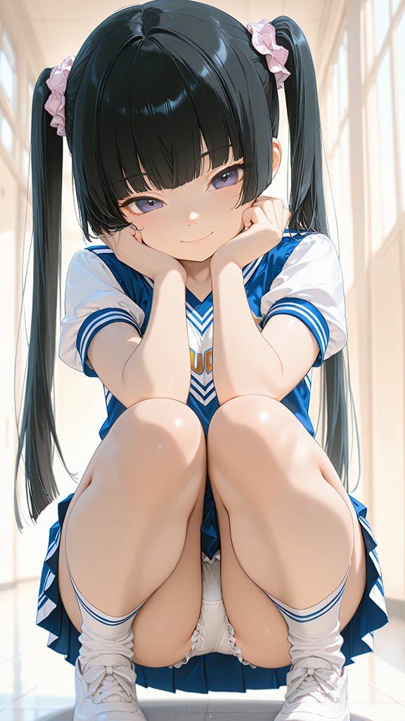 ツインテールの妹がパンツを見せて誘惑してくるCG集 - サンプル画像 4