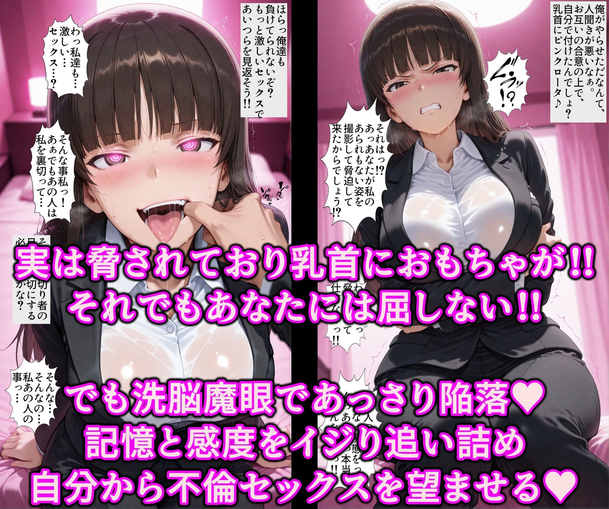 不倫に狂う巨乳ママ！これぞ淫乱西住流！！堅物家元を洗脳魔眼で発情快楽調教！！家族はポイしてコスプレご奉仕エッチ - サンプル画像 3