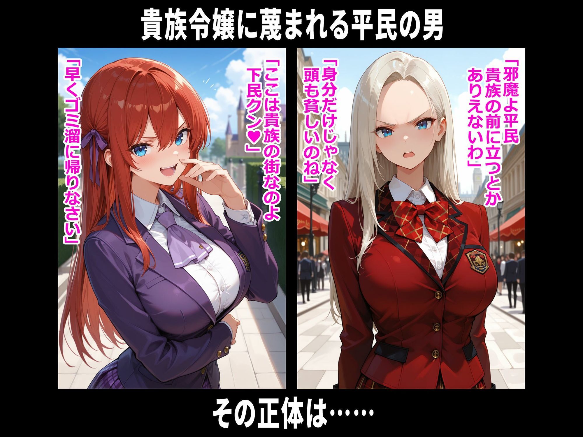 巨乳お嬢様レ〇プ事件被害者録 即出し2コマ - サンプル画像 1
