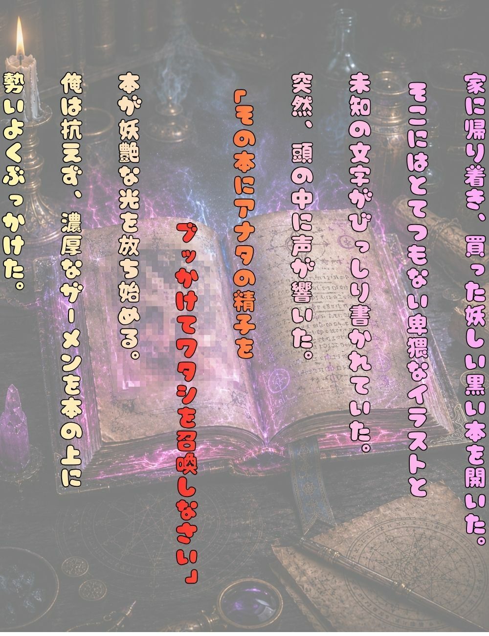 妖しい本を拾ってムラついてブッかけたら極上淫魔降臨 - サンプル画像 2