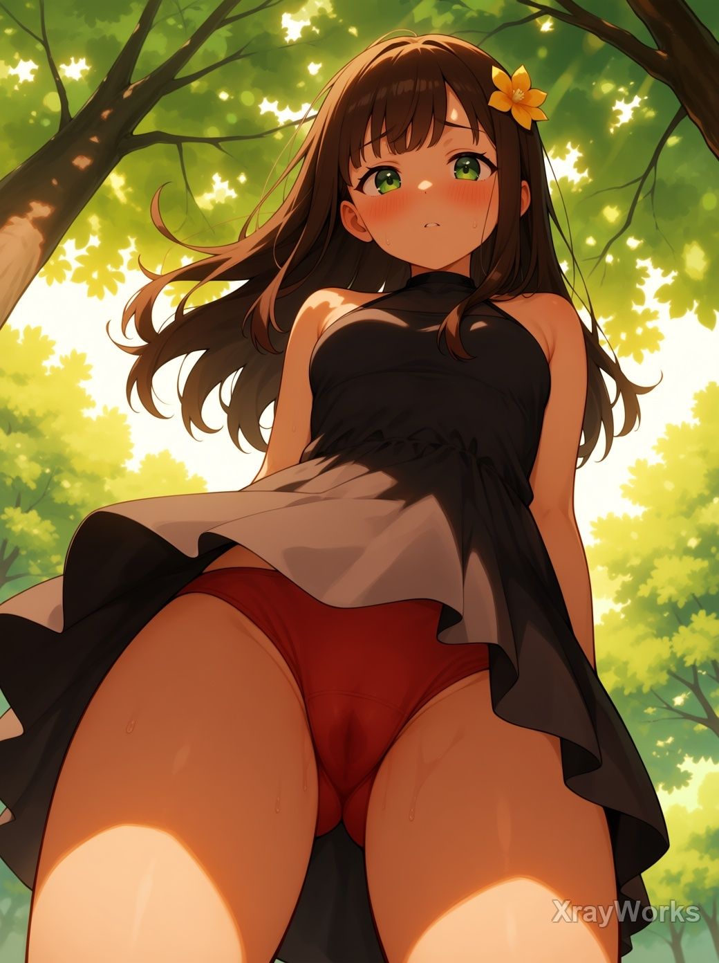 木漏れ日の秘密 〜夏ワンピ美少女のチラ〜 CG119枚＋ショート動画122本 - サンプル画像 4