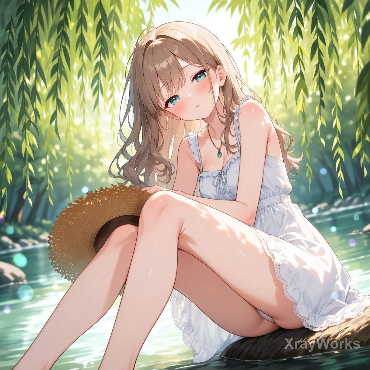 木漏れ日の秘密 〜夏ワンピ美少女のチラ〜 CG119枚＋ショート動画122本 - サンプル画像 7