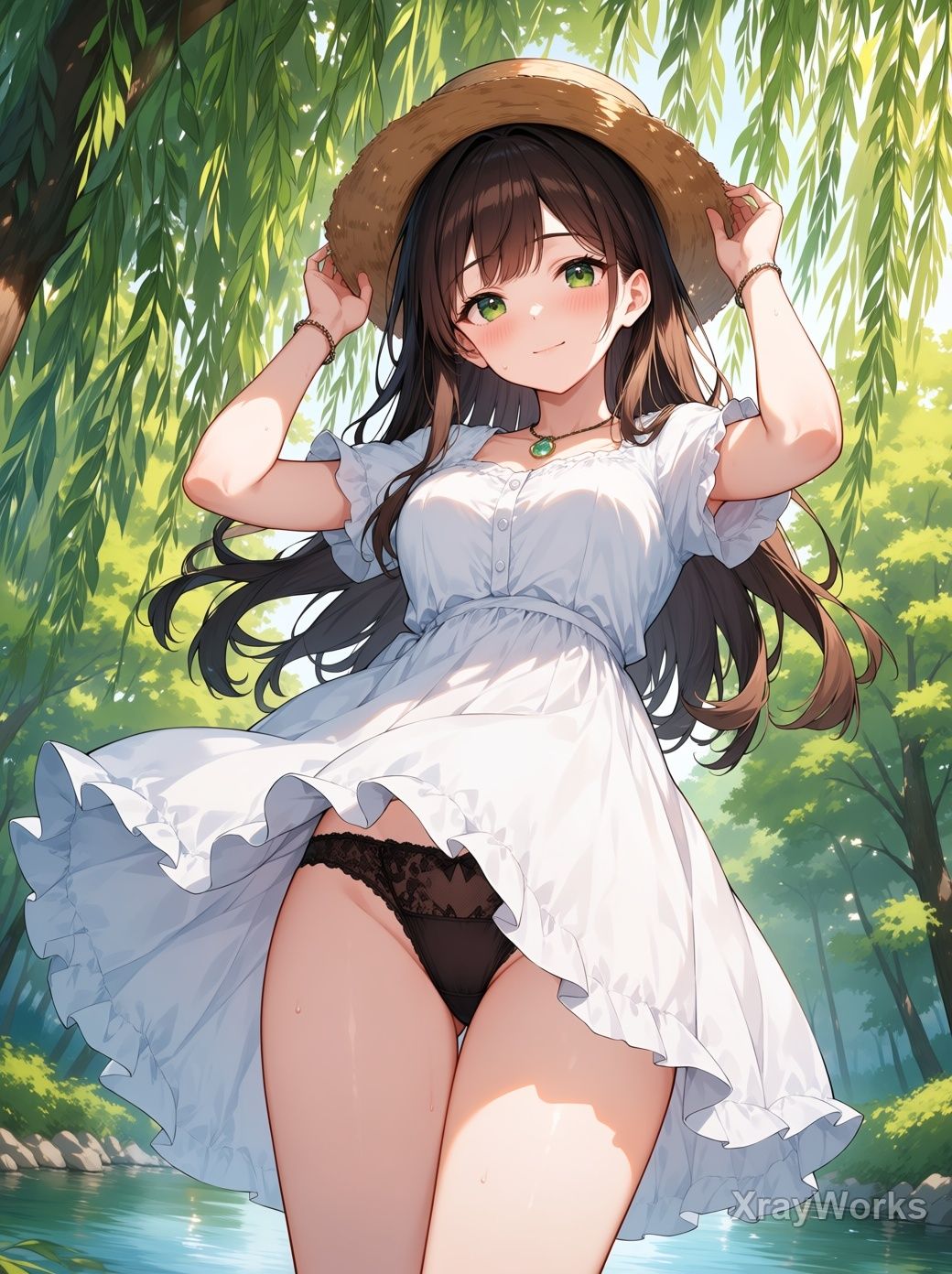 木漏れ日の秘密 〜夏ワンピ美少女のチラ〜 CG119枚＋ショート動画122本 - サンプル画像 8