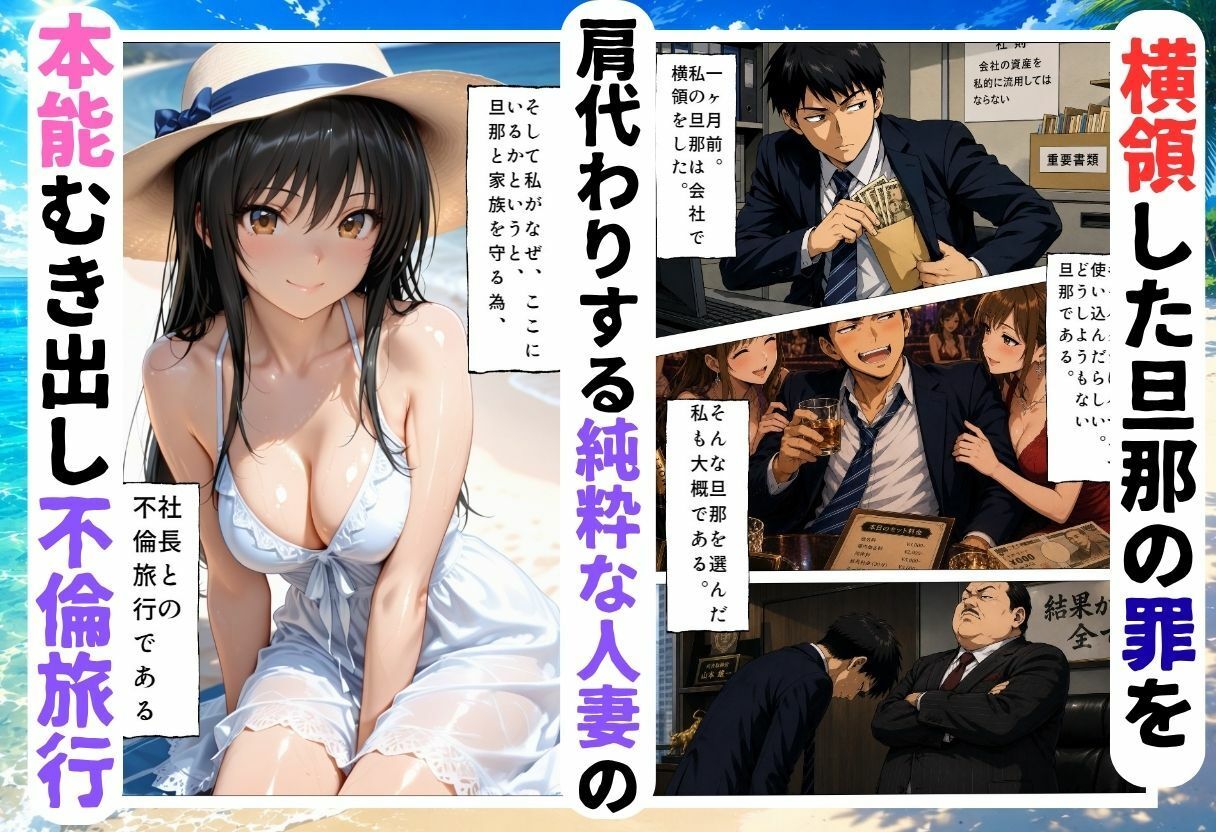 夏の不倫旅行〜ビーチで催●かけられ快楽墜ち - サンプル画像 1