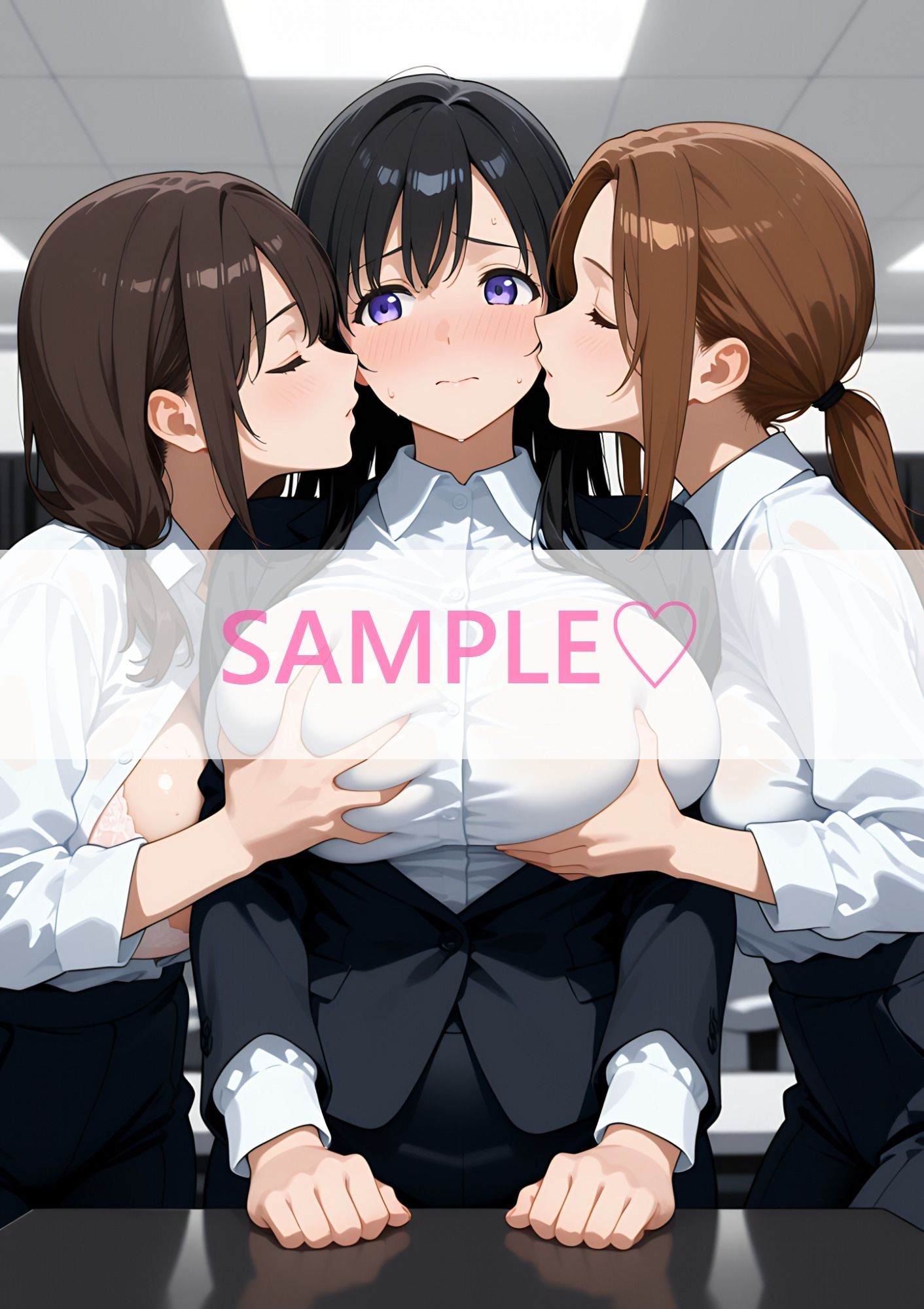 巨乳ハーレム！就活生のおっぱい採用試験 〜会社説明会で一番エッチな娘が内定もらうまで〜 - サンプル画像 4