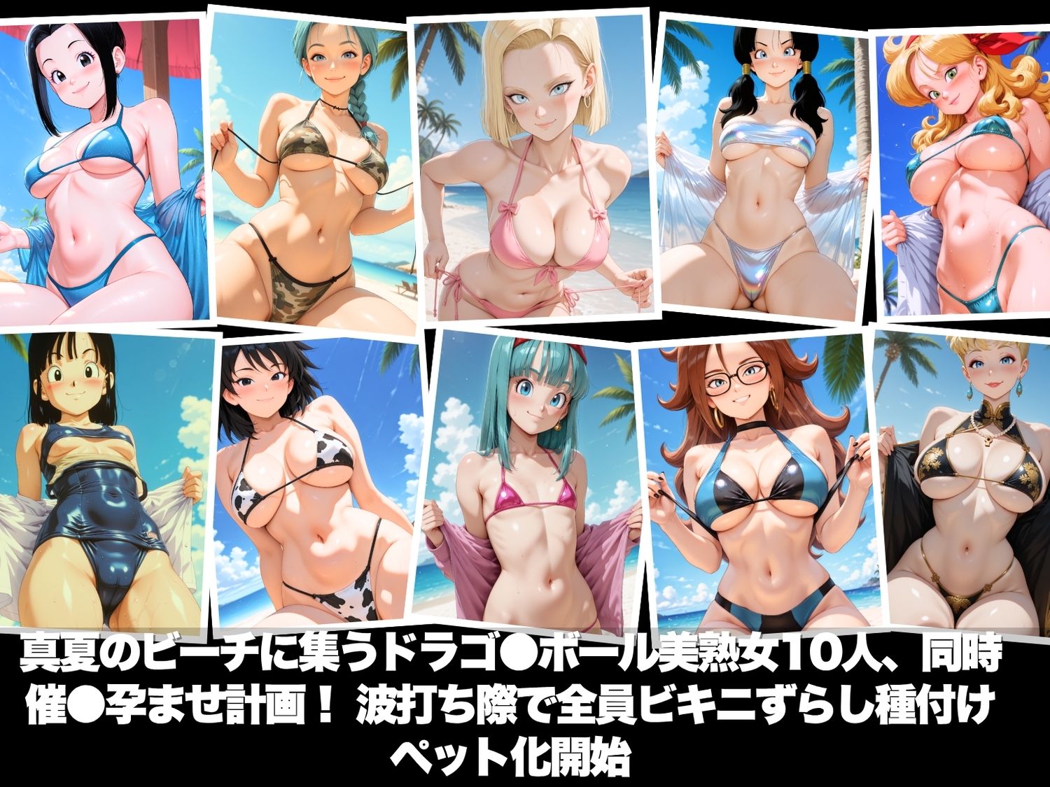 真夏の海辺で堕ちて  〜おじさんの虜になって妊娠するまで〜  ドラゴ●ボール 編 - サンプル画像 1