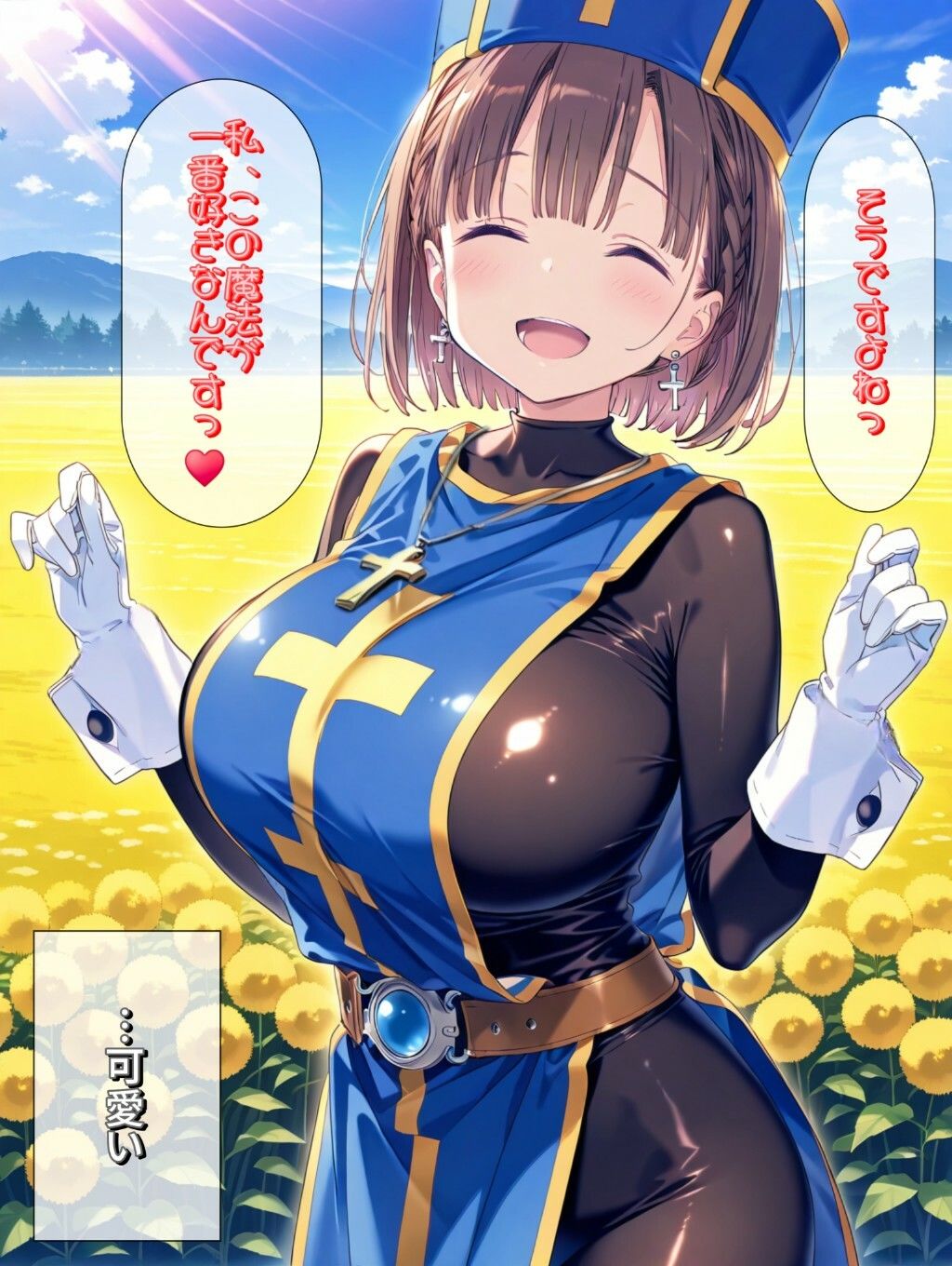もしもエッチな水着を装備した僧侶があ○ちゃんだったら - サンプル画像 6