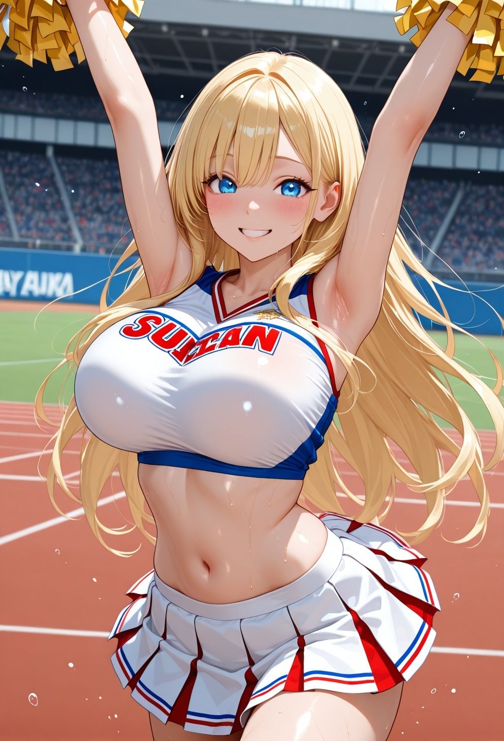 勝利のご褒美は爆乳チア部員の濃厚中出しご奉仕 - サンプル画像 2