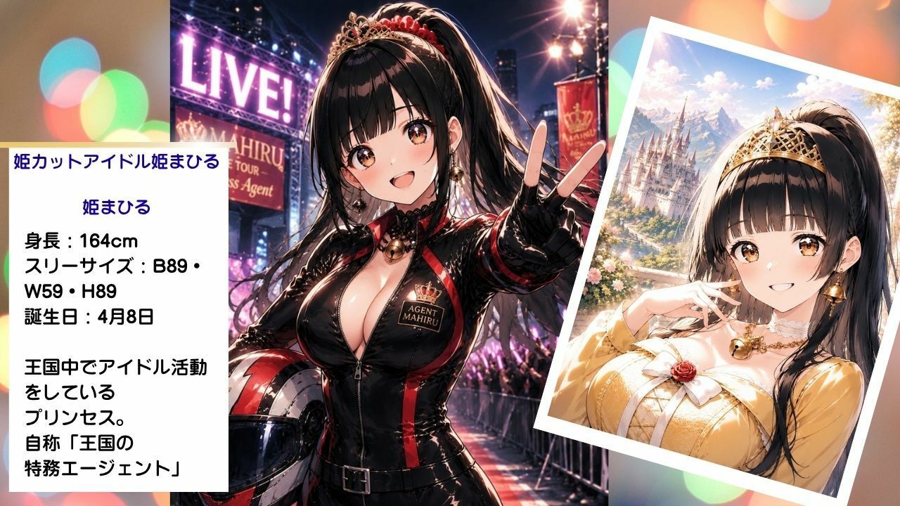 清純プリンセスの裏側  姫カットアイドル姫まひるのコスプレ交尾 〜レザースーツからはみ出るおっぱい〜 - サンプル画像 2