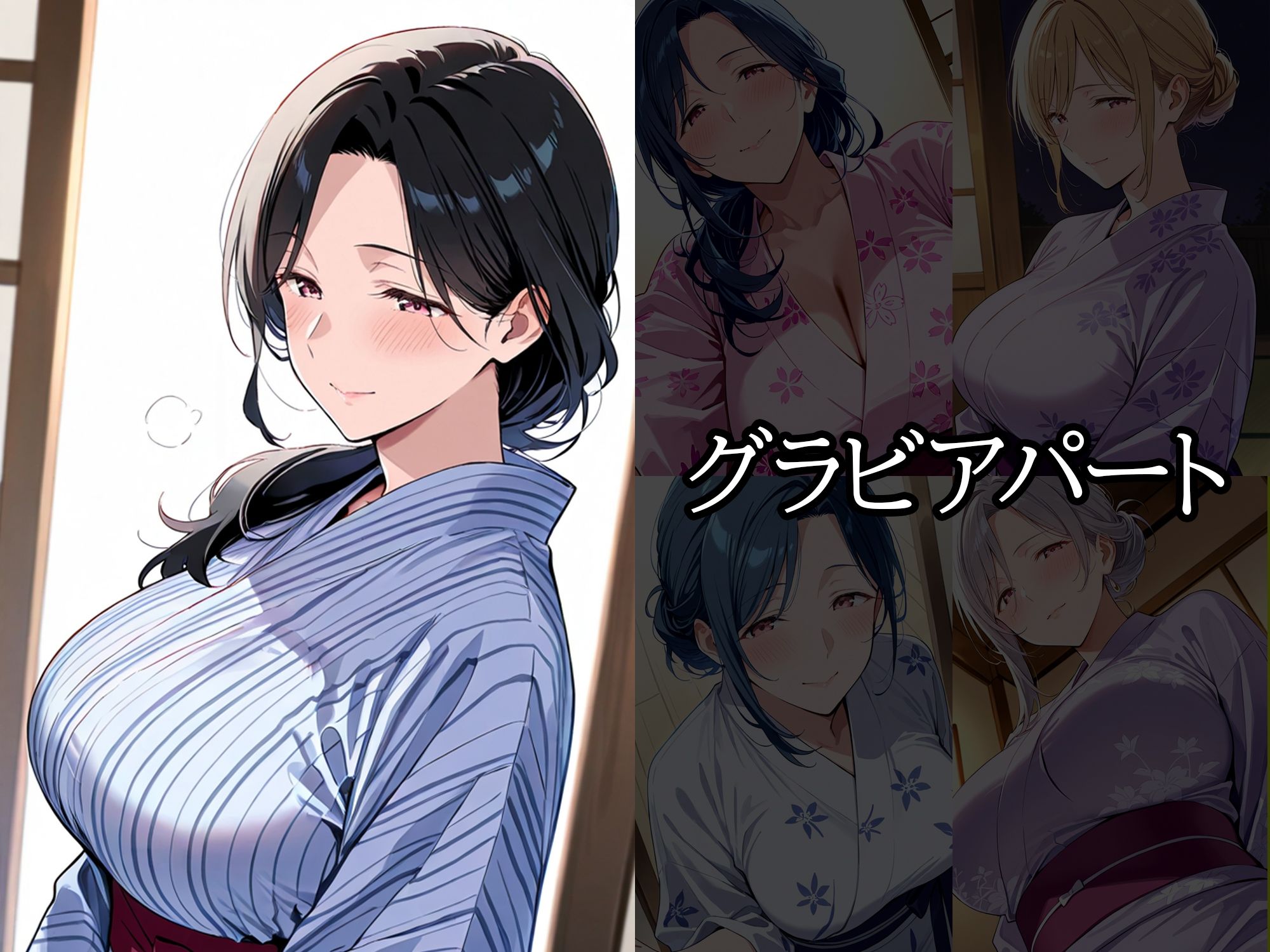 人妻 × 浴衣  〜汗ばむ浴衣の誘惑〜 - サンプル画像 2