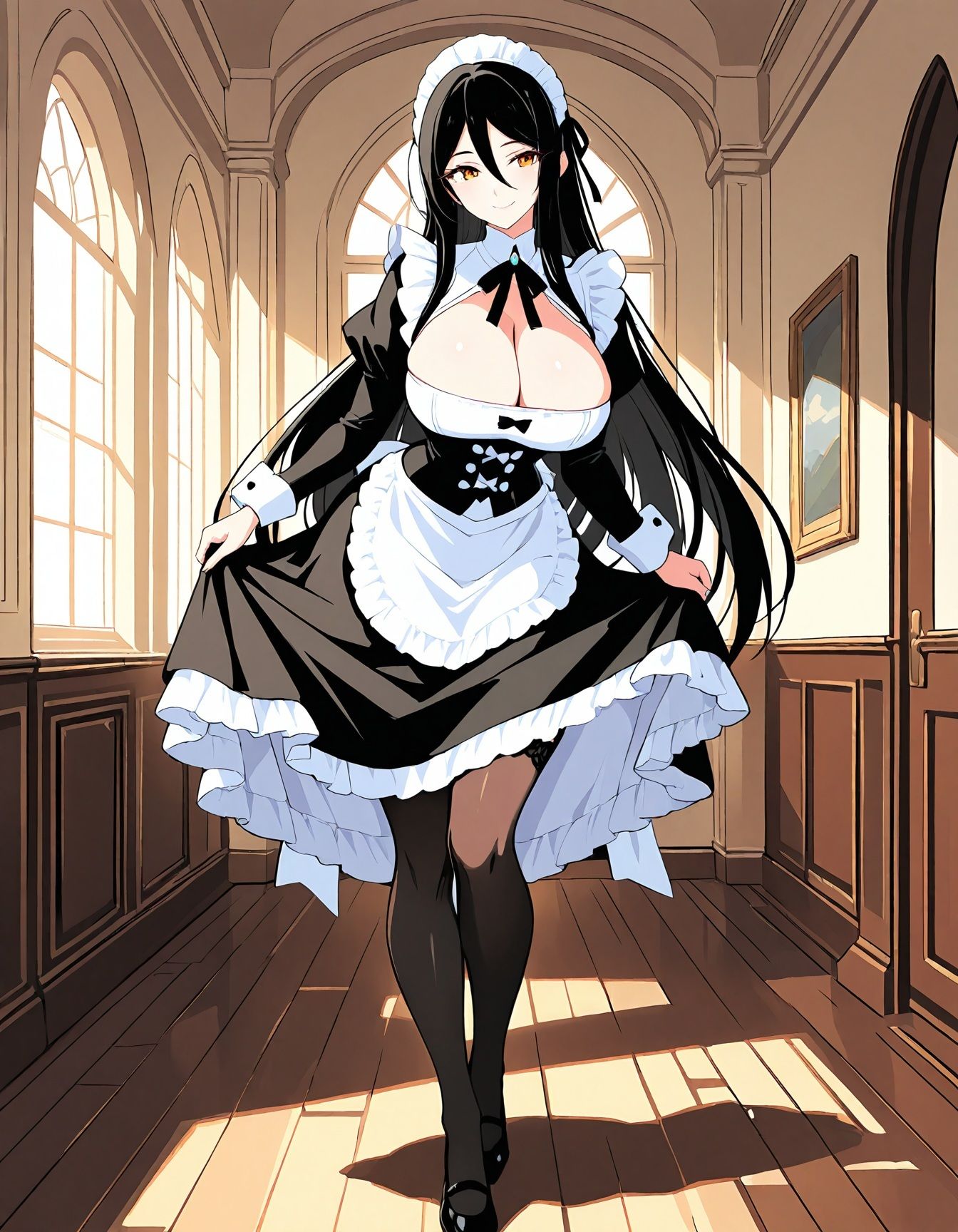 『Jカップ黒髪メイド・澪 〜メイド服から堕ちる快楽の記録〜』 - サンプル画像 1