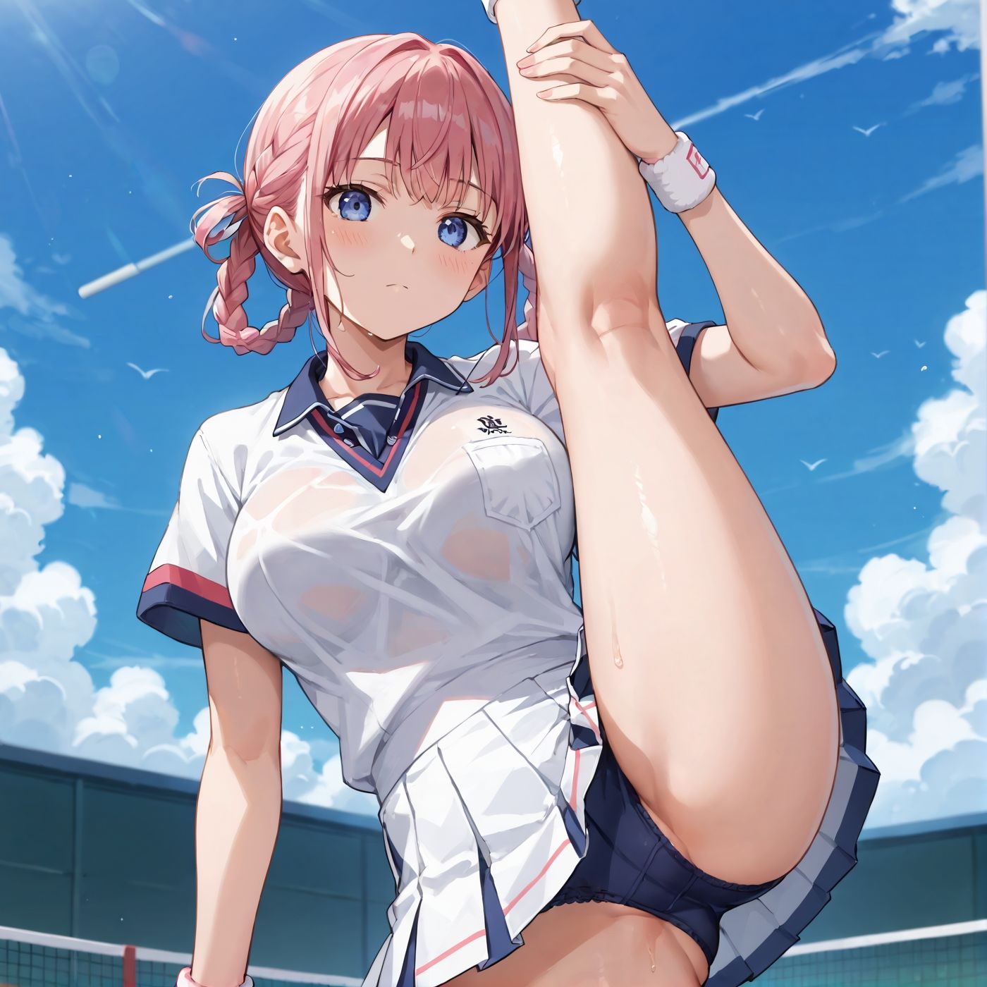 学園性活！ユニフォームに滲む汗 テニス部の本気がエロい5【汗かく美少女の厳選CG370枚収録】 - サンプル画像 3