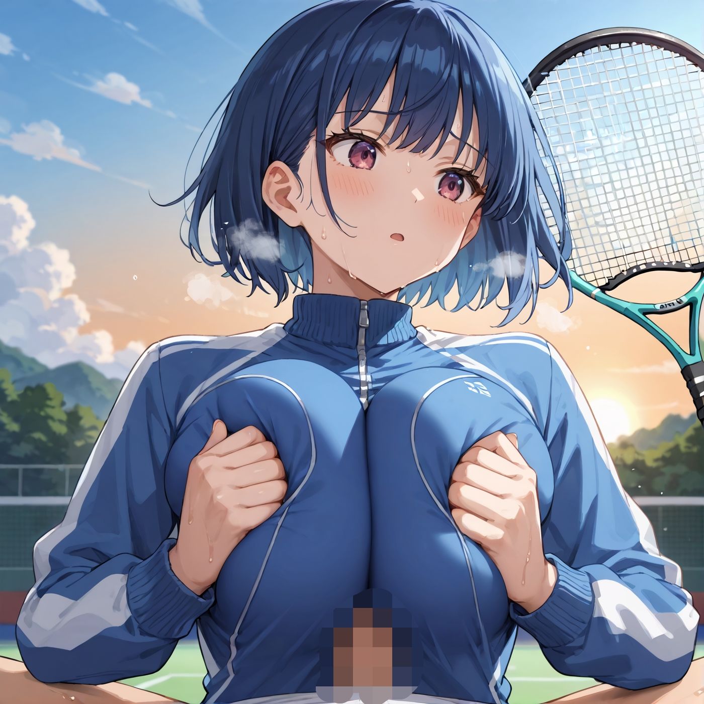 学園性活！ユニフォームに滲む汗 テニス部の本気がエロい5【汗かく美少女の厳選CG370枚収録】 - サンプル画像 5