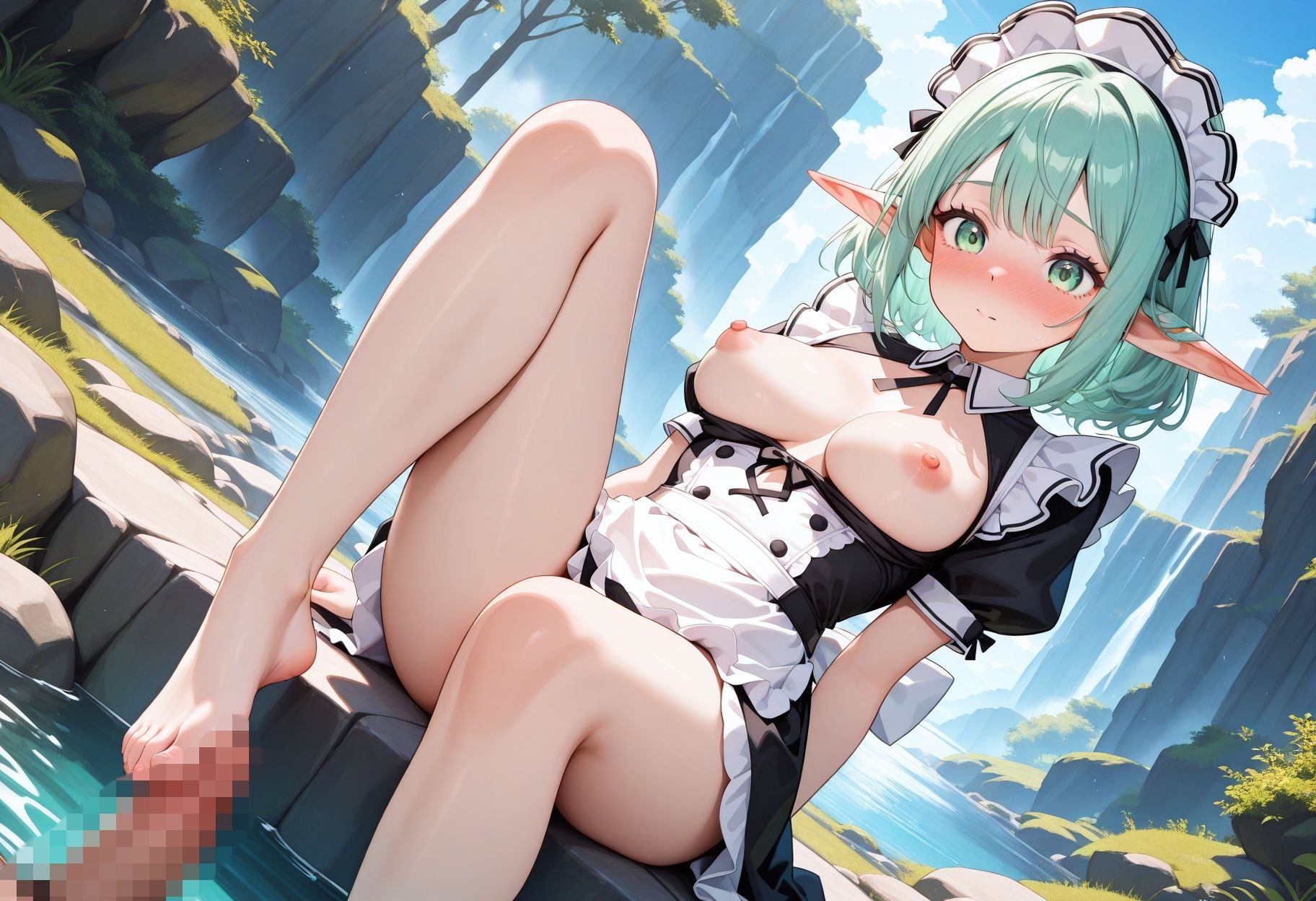 メイド服の淫乱エルフ 〜子宮に濃厚ザーメンぶっかけ孕ませ絶頂〜 - サンプル画像 5