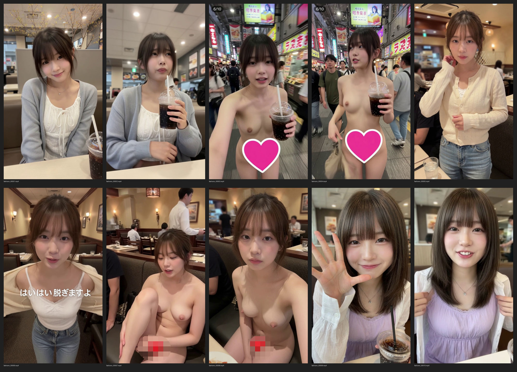 最新AI！  今日のコーデ？裸が一番！上も下も脱いでみた＋他  約9分 - サンプル画像 1