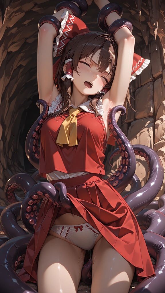 東方触手絵巻〜博麗霊夢編〜 - サンプル画像 2