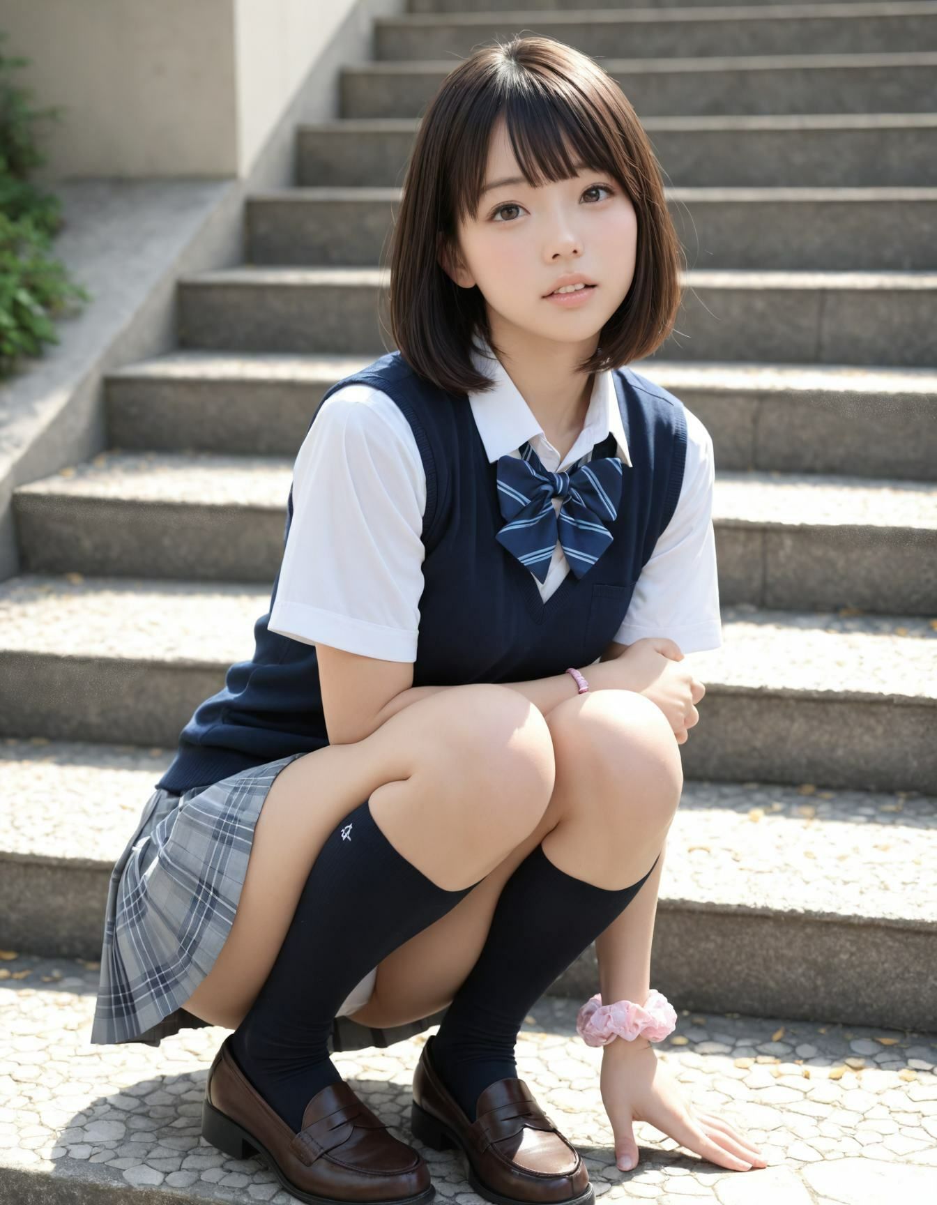 制服パンチラ - サンプル画像 1
