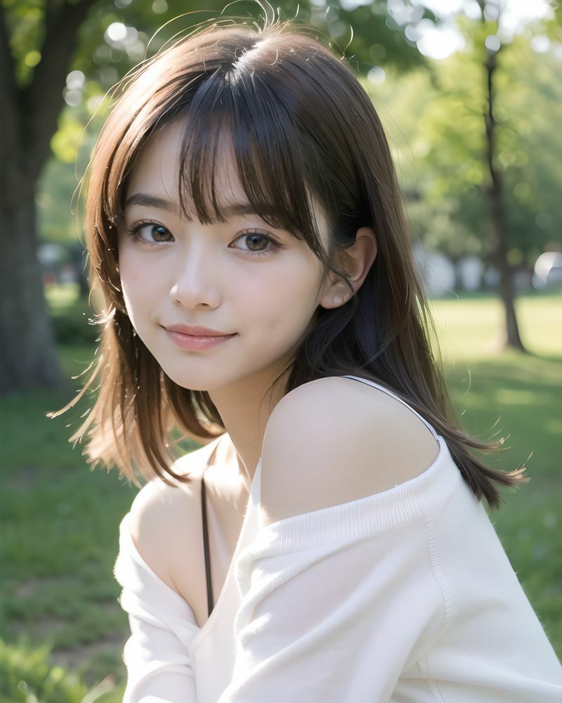 AI美少女写真集 Clothed YUKI-（5）〜透明感あふれる清楚さが輝く公園デート〜 - サンプル画像 3