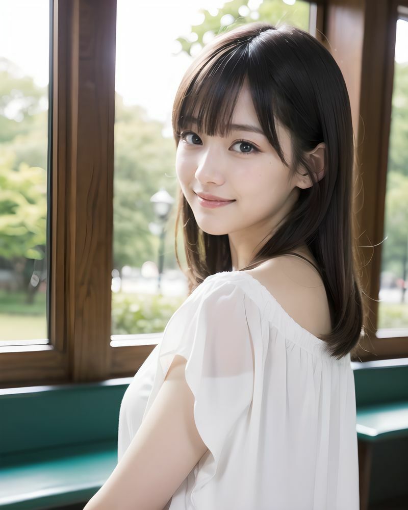 AI美少女写真集 Clothed YUKI-（5）〜透明感あふれる清楚さが輝く公園デート〜 - サンプル画像 5