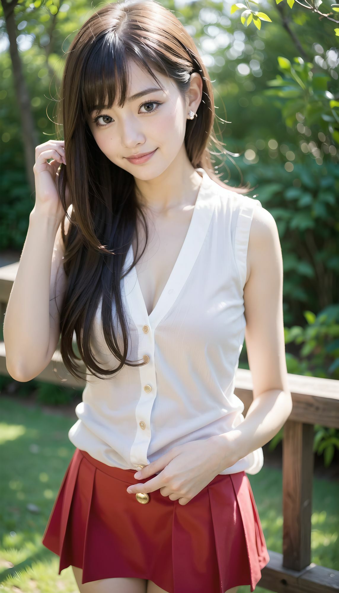 AI美少女写真集 Clothed YUKI-（5）〜透明感あふれる清楚さが輝く公園デート〜 - サンプル画像 9