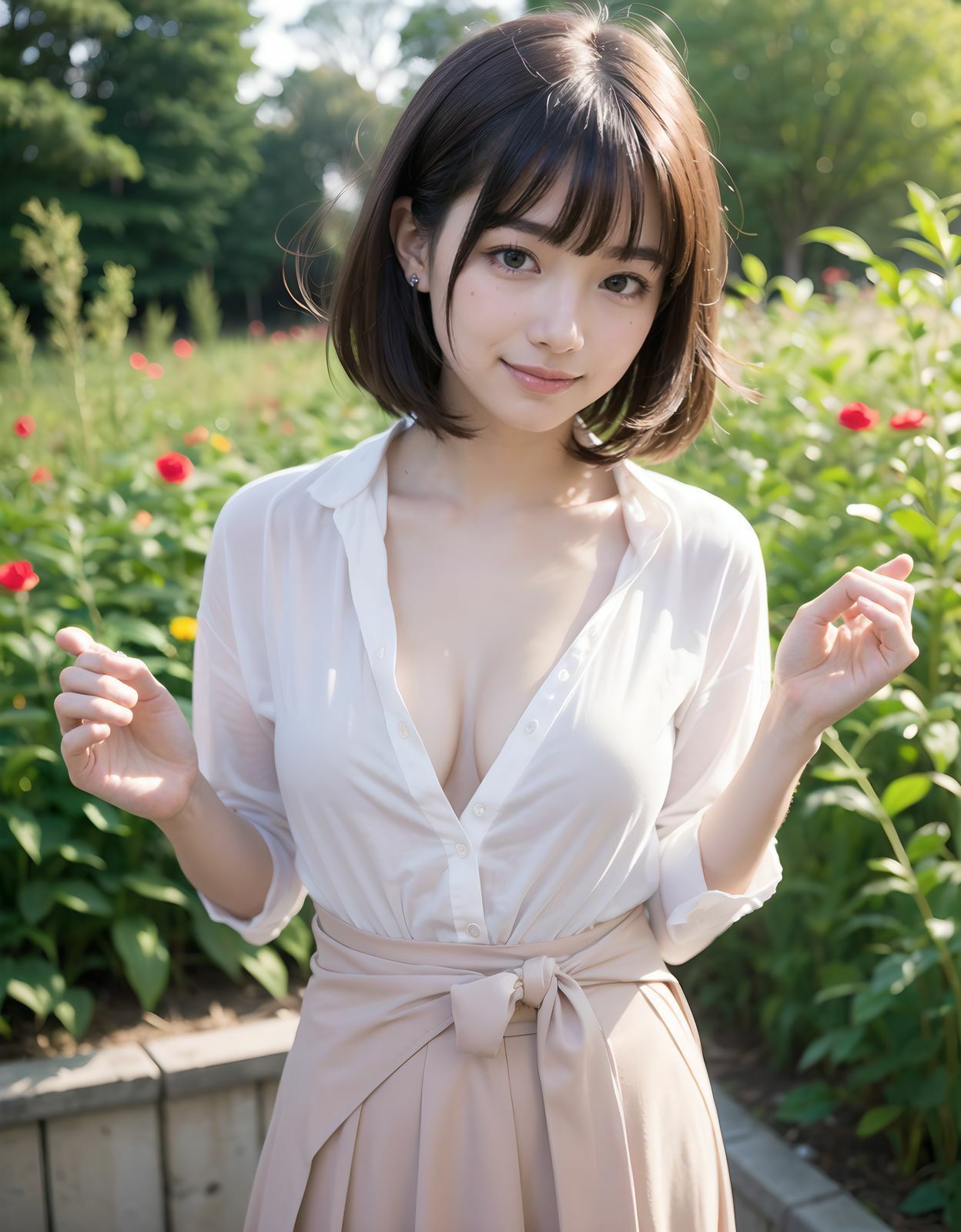 AI美少女写真集 Clothed YUKI-（5）〜透明感あふれる清楚さが輝く公園デート〜 - サンプル画像 10