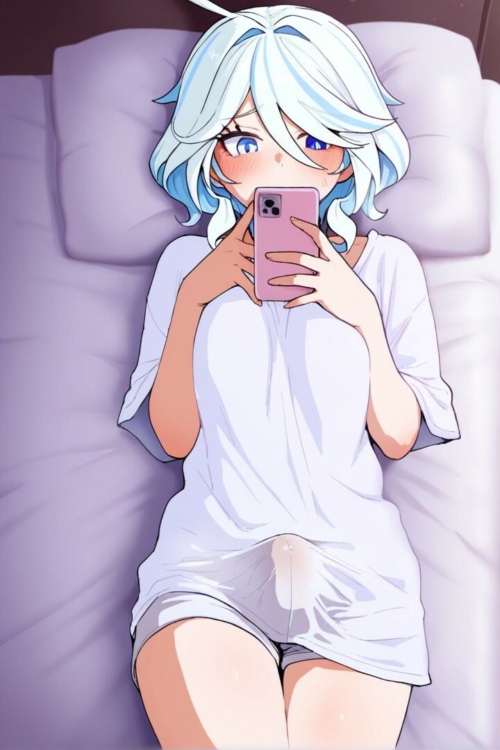 ふたなりフリーナ  おもちゃでオナニー - サンプル画像 2