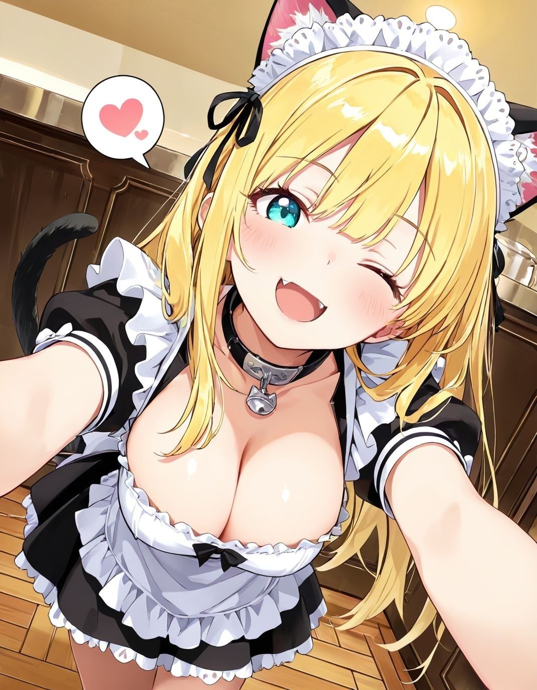 どこでもセックスするのが当たり前になっちゃった世界 ネコミミメイド喫茶編 - サンプル画像 1