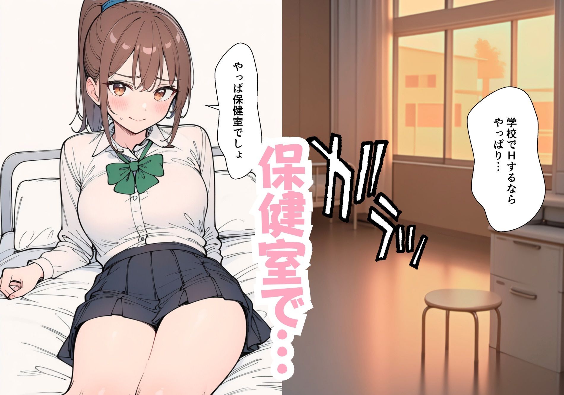 学校の中でエロい彼女と濃厚ラブラブHした話 - サンプル画像 6
