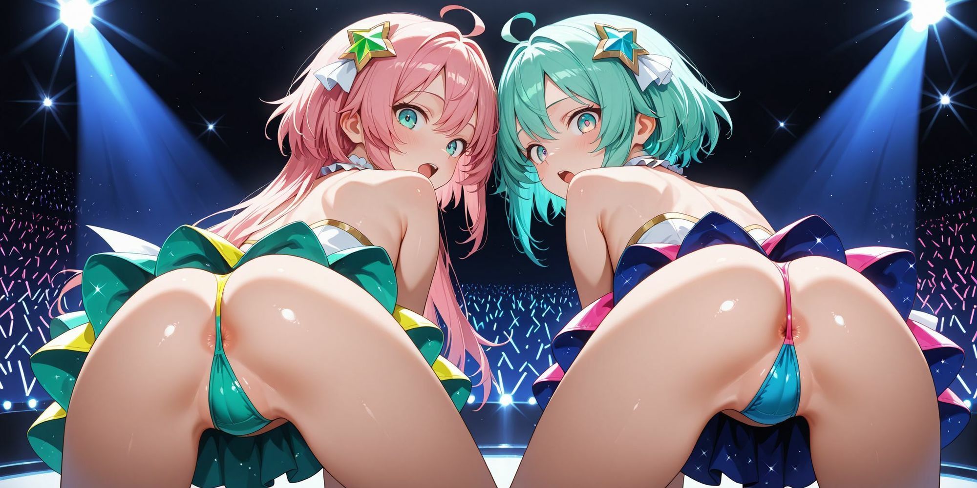 【全500枚】超接写アイドルTバックLIVE【見せつけ超ローアングル/高解像度PNG】 - サンプル画像 8
