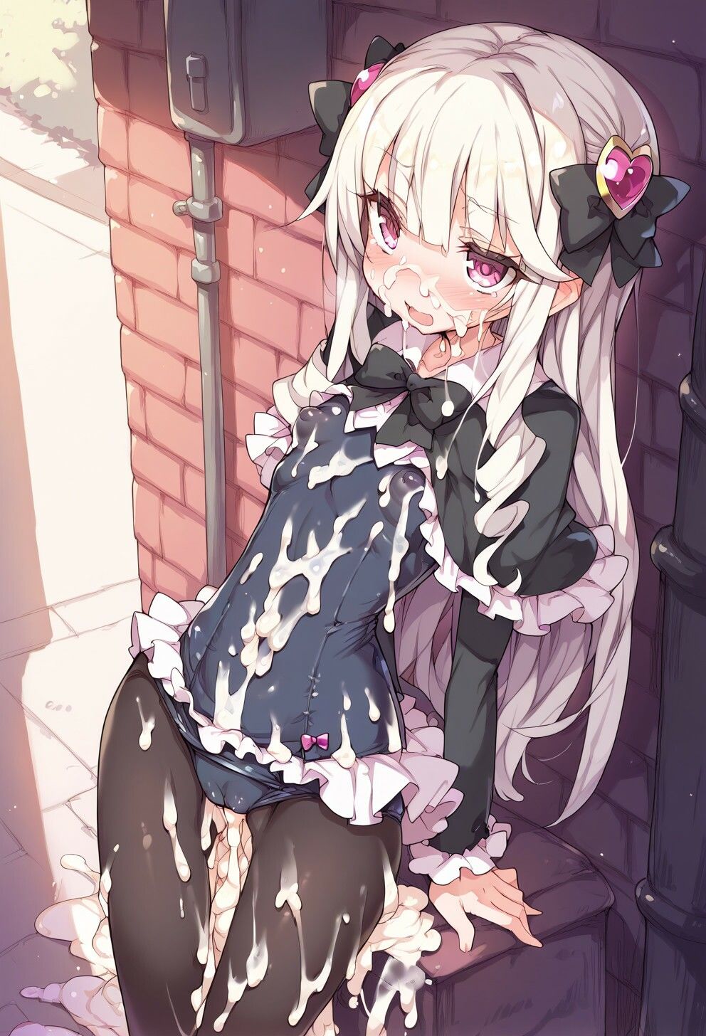 路地裏ぶっかけスク水魔法少女 - サンプル画像 2