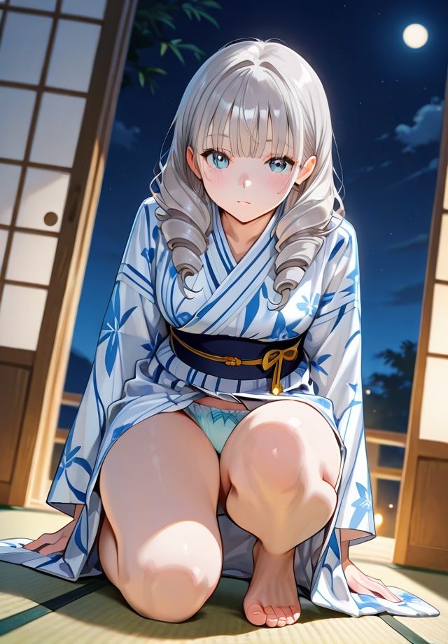 夏夜の浴衣から覗く下着 - サンプル画像 3