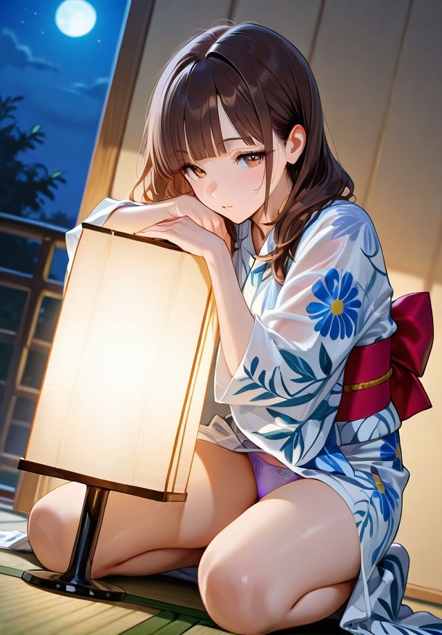 夏夜の浴衣から覗く下着 - サンプル画像 4