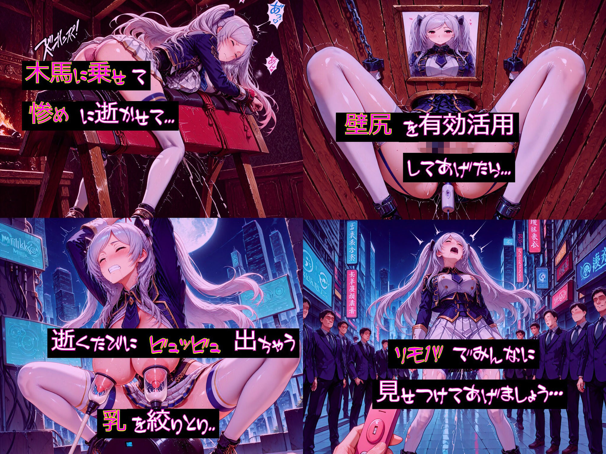 【衣装多種】傲慢王女アレクシアの恥辱王女としての自尊心が蹂躙され、歓喜の嬌声を上げるただの牝に_玩具オナニー編 - サンプル画像 8