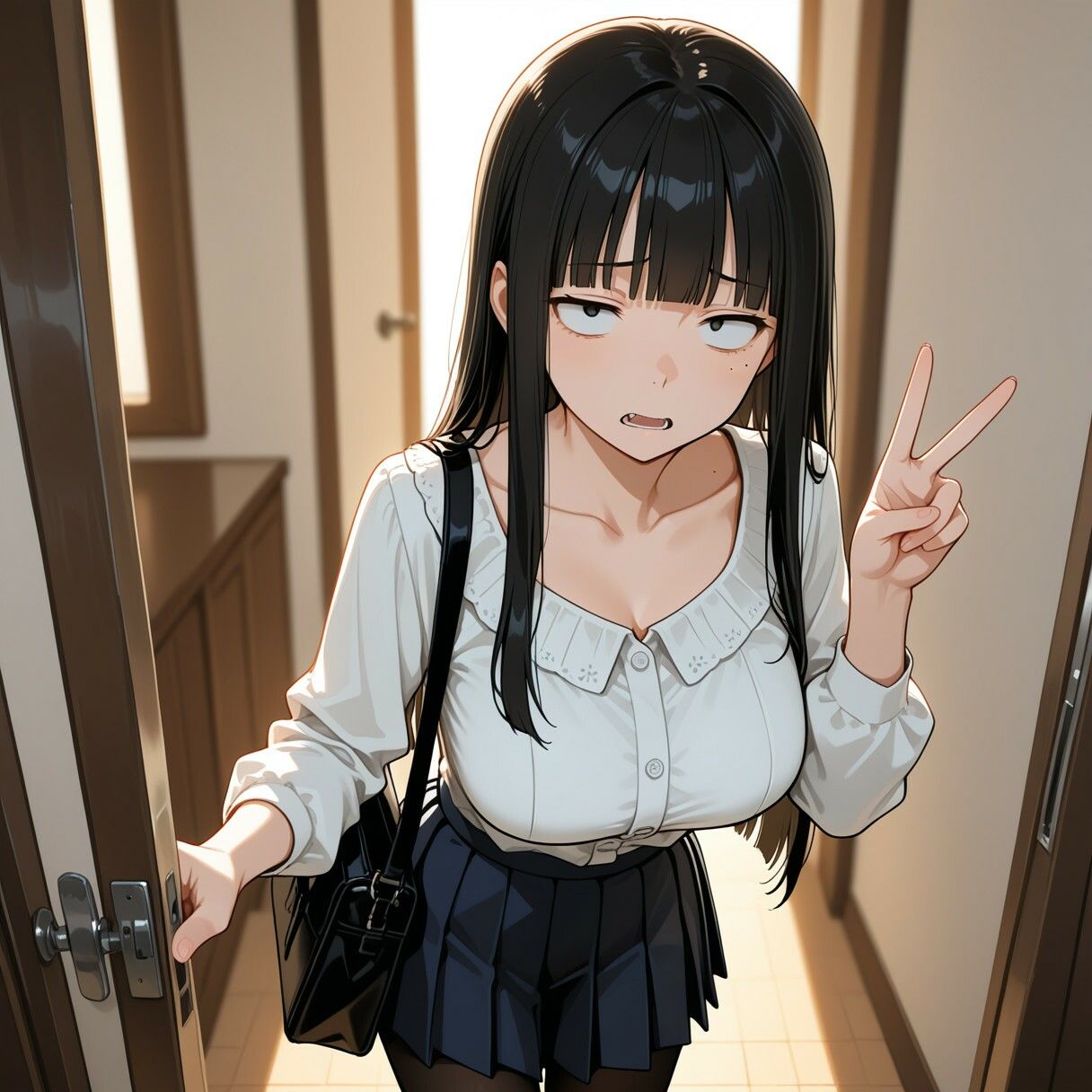 三白眼の彼女は巨乳でえっち、コスもしてくれる - サンプル画像 2