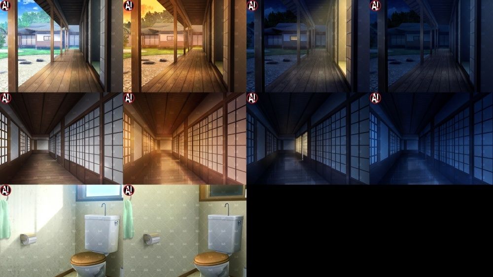 【再販素材パッケージ】みにくる背景CG素材集『お家まるごとパック』part01-和風建築- - サンプル画像 1