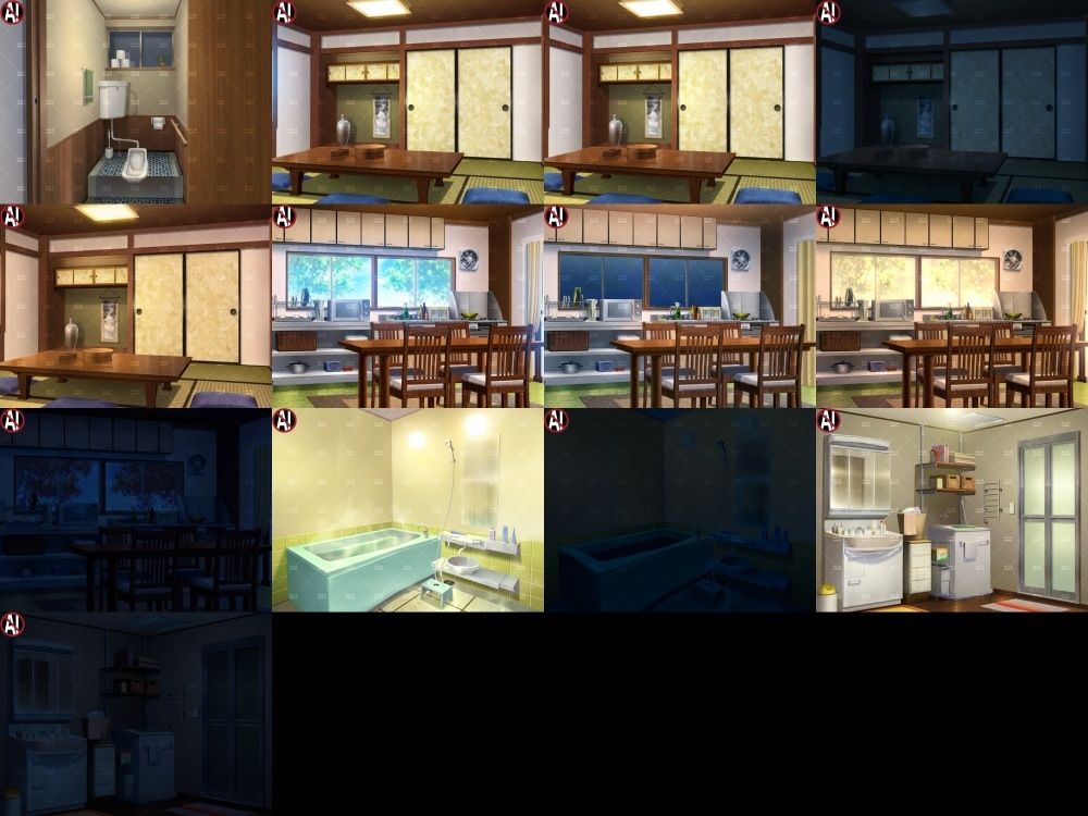 【再販素材パッケージ】みにくる背景CG素材集『お家まるごとパック』part01-和風建築- - サンプル画像 3