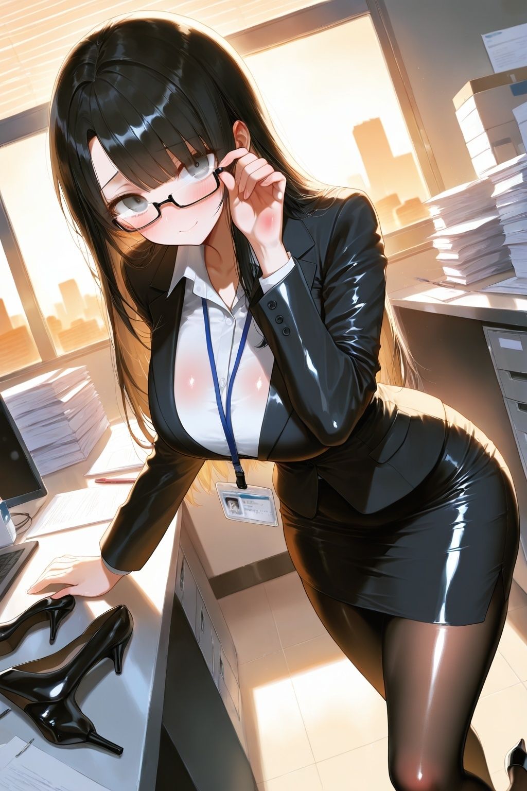 黒髪巨乳OLのヒミツ - サンプル画像 2