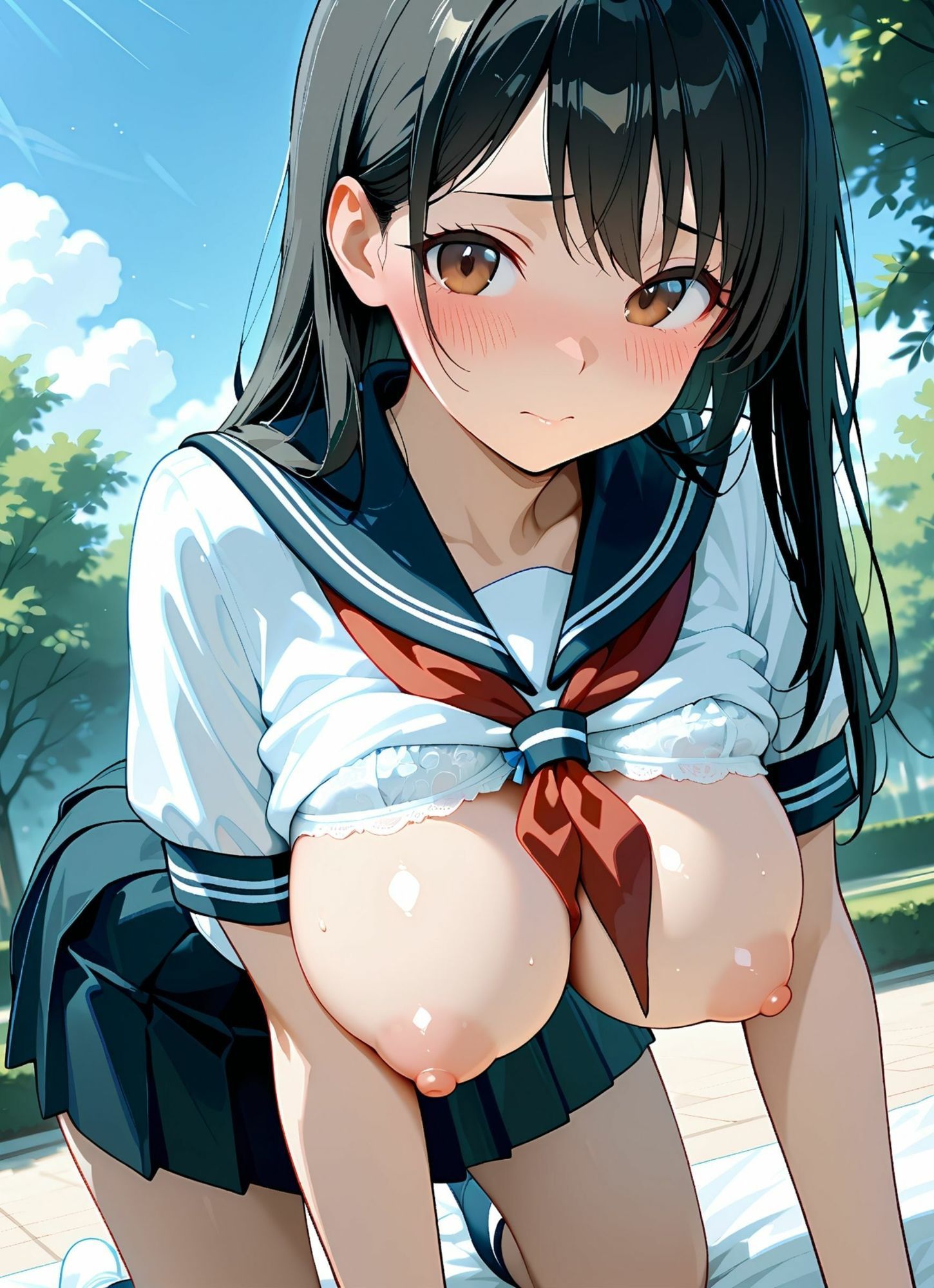 セーラー服とブラジャー＆パンティー2 - サンプル画像 10