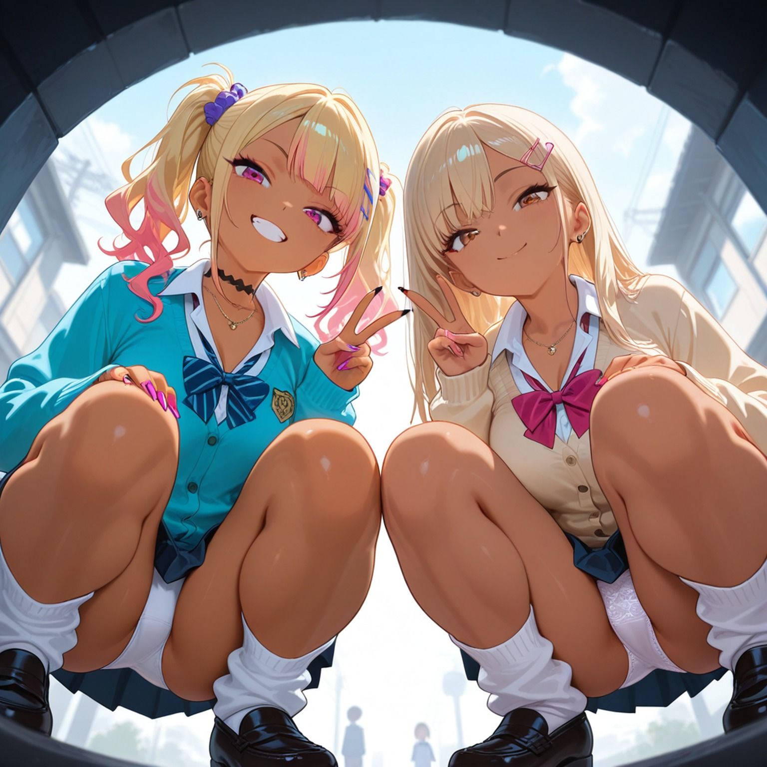 オタクに優しい露出ギャル part4【AIイラスト集】 - サンプル画像 3