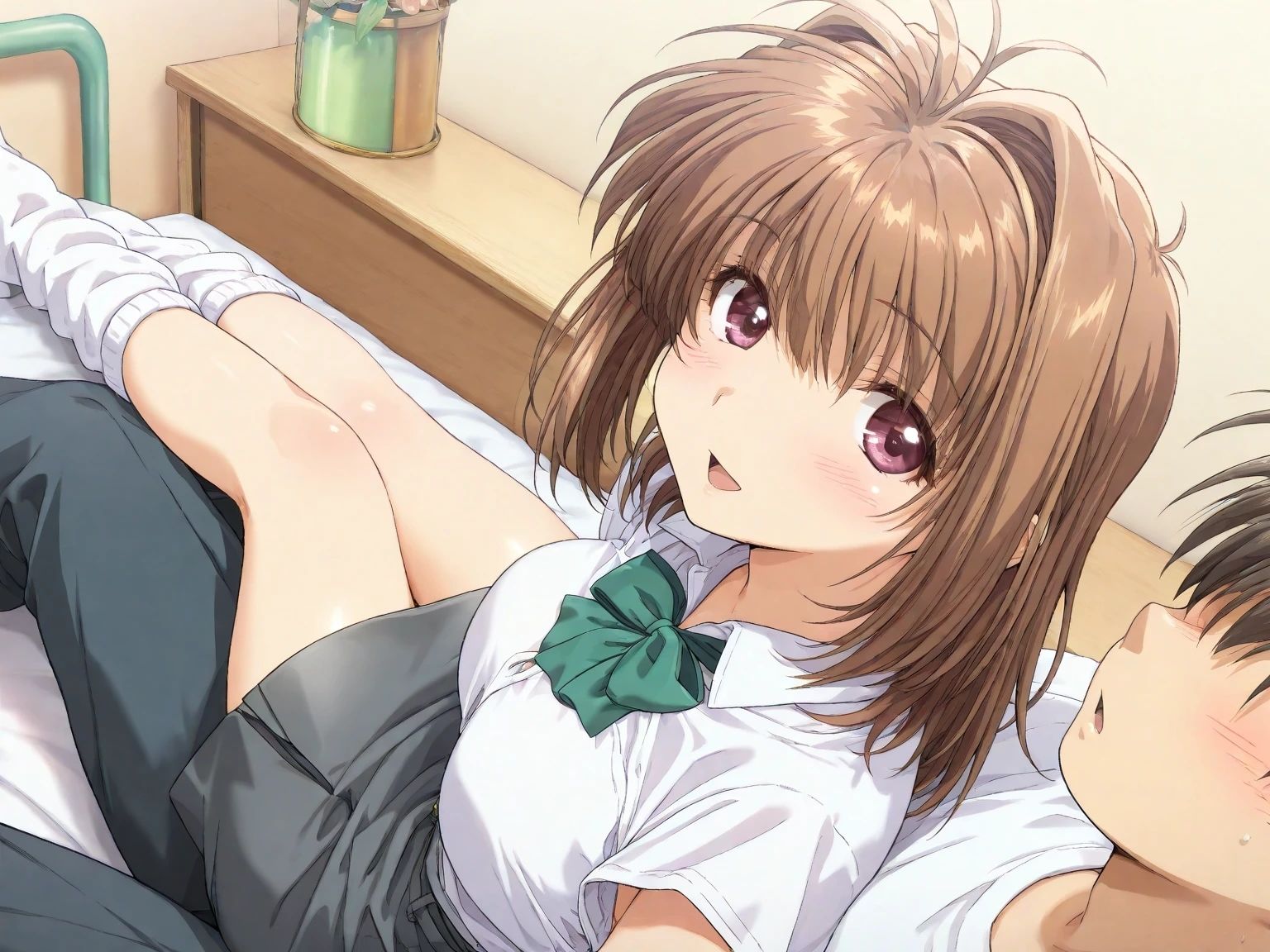 AIイラストCG集134 ミニスカ宅配ガール  理恵ちゃん - サンプル画像 4